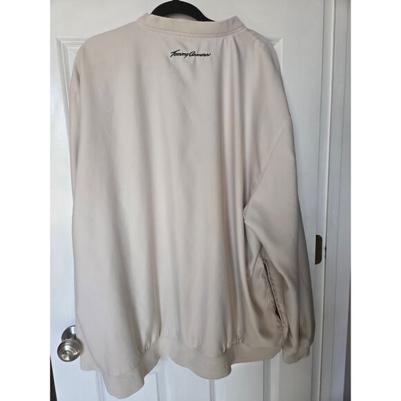 Tommy Armour Preppy Golf Windbreaker Lightweight Pullover Beige Sweatshirt - Picture 2 of 10